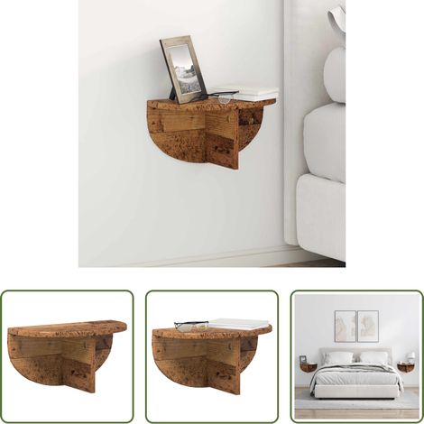 Holzregal - Wandregal Wandmontiert Altholz 38 x 19 x 19 cm Holzwerkstoff (1/5)