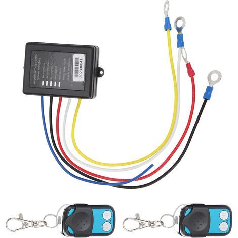 Drahtloses Seilwinden-Fernbedienungsset 434 MHz, 12 V DC oder 24 V DC, 15 m Reichweite, kompatibel mit LKWs, ATVs und SUVs. (1/5)