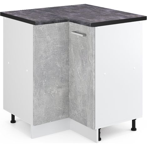 Meuble d'angle R-Line, Béton, 75.6 cm , PT Anthracite, Vicco