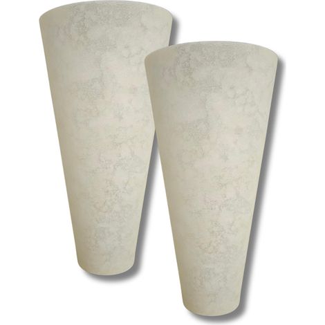 Lot de 2 verres de lampe de rechange - Verre torche pour lampe murale, applique murale et abat-jour - Compatible avec 100900524 200970124 300900424 400900124 500900124 600900524 (1/5)