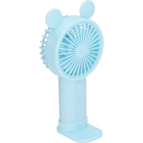 Mini-USB-Ventilator mit integriertem Lithium-Akku, dualer Stromversorgung, tragbar und für den Tisch geeignet, blau (1/5)