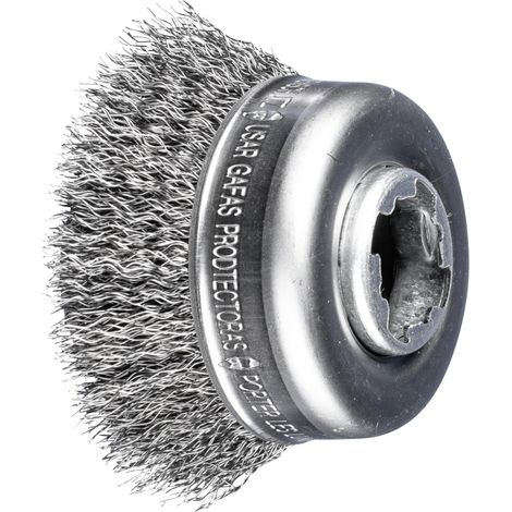 PFERD TOOLS Topfbürste ungezopft TBU Ø60 Bohrung 22,2 mm/X-LOCK Stahl-Draht-Ø0,30 Winkelschleifer (1/5)