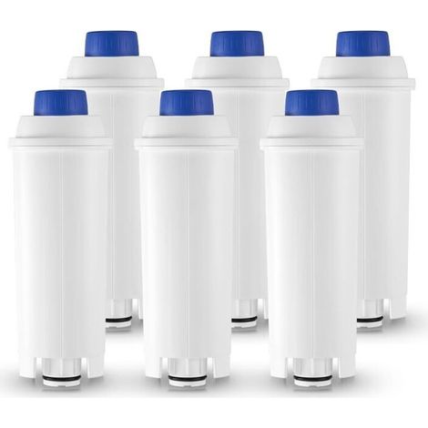 Lot de 6 filtres à eau pour machines à café entièrement automatiques, remplacement pour De'Longhi DLSC002 9310926 SER3017 5513292811, y compris divers modèles de ECAM, ESAM (1/5)
