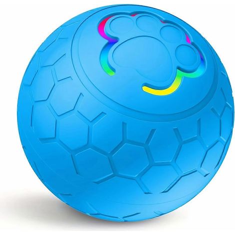 Balle interactive LED pour animaux de compagnie - Jouet intelligent rechargeable avec rebonds et roulements automatiques, et lumières RVB colorées B - FFY (1/4)