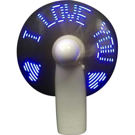 24 Mini ventilateur, LED clignotante, message Hello Summer, plastique ABS, bureau extérieur (1/5)