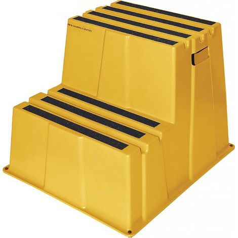 Escalón para trabajo pesado, escalón 2, plataforma-H.500 mm, esférico amarillo