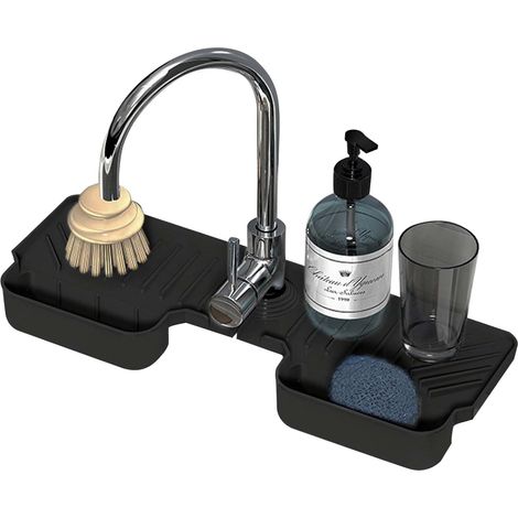 Silikon-Spülbeckenmatte, Abflussmatte, Küchenarmaturmatte, Spritzschutz für Spülbeckenarmaturen, Armaturenschutzmatte, Siphonmatte, Silikon-Armaturenschale, Abtropfschale, Seifenschale, Küchenspülen-O
