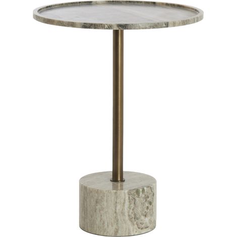 Light & Living Beistelltisch CIVITA aus Steinguss Marmor Sandgrau