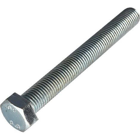 Vis métaux Tête hexagonale TH M16X140 Classe 8.8 Acier zingué
