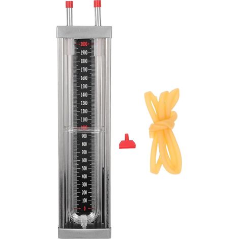 Manomètre en U (1 jeu) pour usine - Manomètre différentiel en forme de U - Testeur de colonne d'eau 0-2000 Pa pour conduites de gaz, tubes à vide et régulateurs de pression de (1/5)