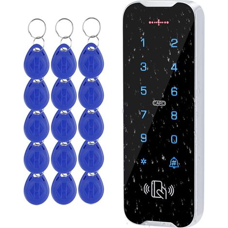 IP68 Clavier de Contrôle d'Accès Étanche 125KHz Clavier en Plastique + Porte-clés pour Maison/Bureau (1/5)