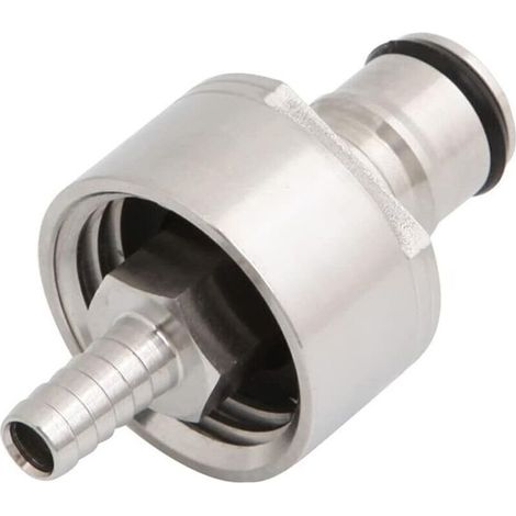 Bouchon de carbonatation en acier inoxydable - Remplisseur de bouteille avec boule cannelée de 0,6 cm - Pour soda, bière, jus (1/4)