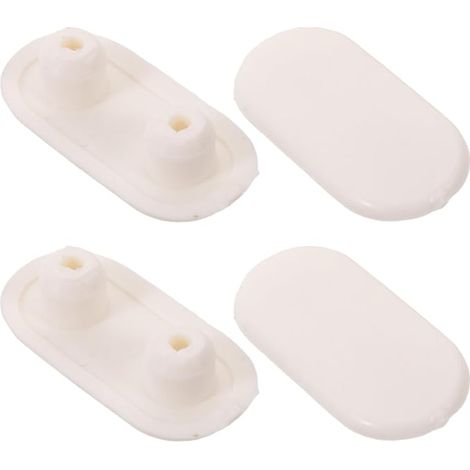 Set of 4 Toilet Seat Covers White (1/5)