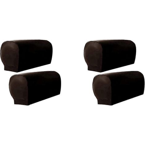 Housses d'accoudoirs pour fauteuils, lot de 8, en cuir PU élastique extra épais et doux, compatibles avec les fauteuils inclinables, les canapés et les chaises. (B DP) (1/5)