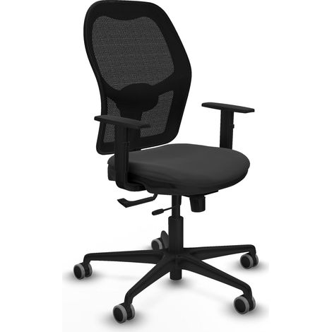 Silla de oficina piqueras y crespo Jorquera gris oscuro simil piel (1/2)
