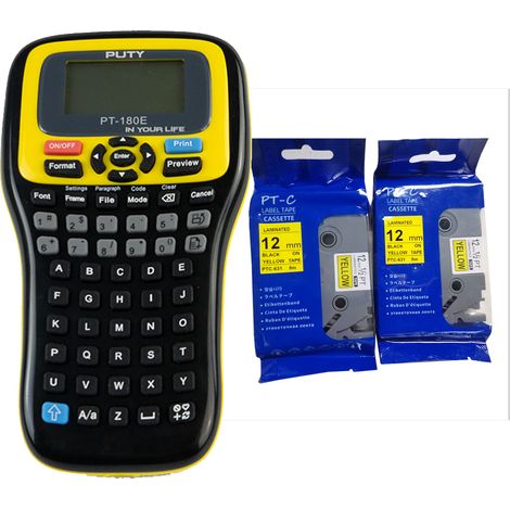 Étiqueteuse manuelle pour codes-barres et étiquettes autocollantes MarkMate-180DKCB + étiquettes autocollantes TapeMate-12BY8A (1/5)