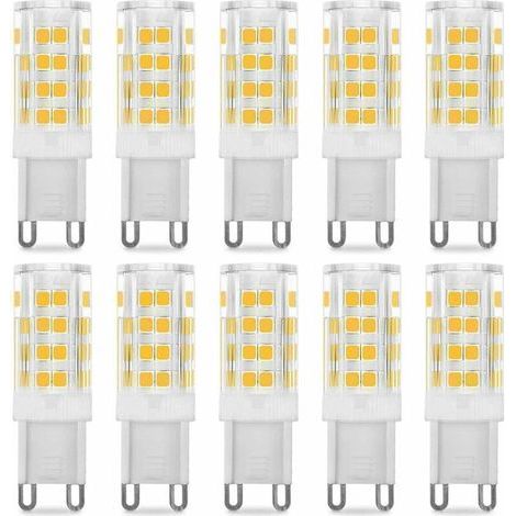Pack of 10 G9 5W LED Bulbs, 40W Equivalent, Warm White 3000k, 220-240V, 360° Beam Angle