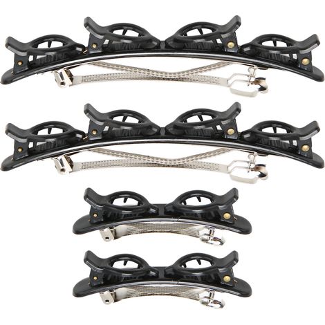 4 barrettes tressé élégants pour coiffure femme, pinces à cheveux chic et accessoires de mode, lot de 4 pièces. (1/4)