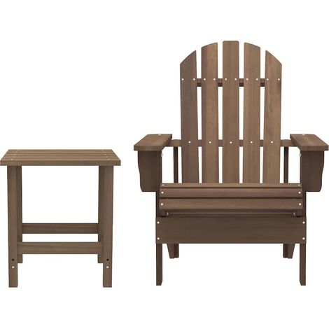 Maison Exclusive - Sedia Adirondack con Tavolo Abete Massello Marrone