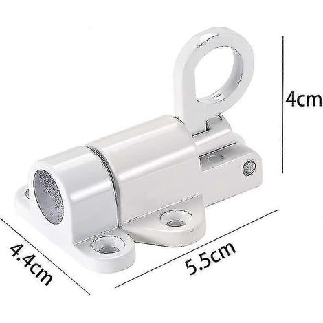 Lot de 2 verrous de sécurité à ressort en alliage d'aluminium pour porte automatique avec vis, verrou de sécurité pour porte, fenêtre, portail, abri de jardin. (1/3)