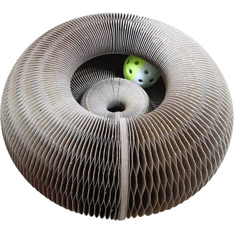 Jouet de planche à gratter Magic Organ pour chat, planche à gratter interactive pour chat, balle à gratter pliable pour chat, planche à gratter pour chat avec boule de cloche, jouet pour chat pratique (1/4)