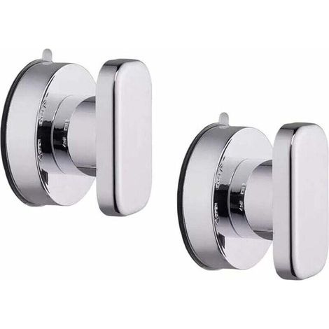 Lot de 2 ventouses (65mm) poignée porte porte fenêtre poignée porte en verre ventouse poignée réfrigérateur tiroir salle de bain mur placard tiroir ve (1/4)