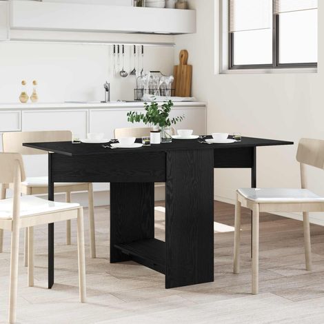 vidaXL Dinning Table 138 x 70 x 73.5 cm Engineered Wood Black Oak