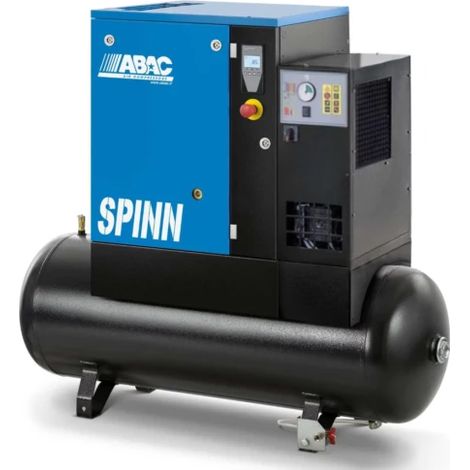 Compresseur d'air rotatif à vis réservoir 500 litres 10 CV triphasé 10 bars avec sécheur ABAC (1/3)