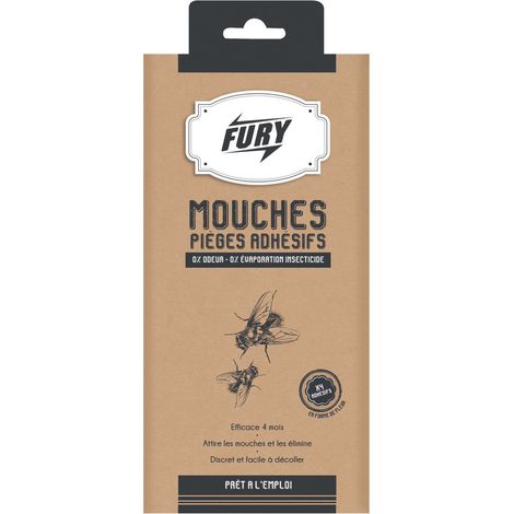Fury EcoFly adhésif à mouches écologique 4 autocollants (1/2)
