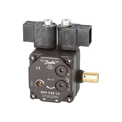 Banyo – Pompe à fioul BFP 52E L3 – Sens de rotation gauche – Raccord de gicleur droite – Ø arbre 8 mm – Ø moyeu 32 mm – Arrivée/retour DN 8 (1/3)