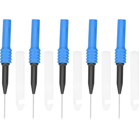 Lot de 5 aiguilles de test 0,7 mm avec gaine, kit d'accessoires de mesure pour multimètre, bleu (1/5)