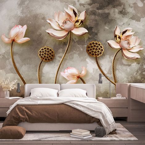 Papier peint panoramique - Fleurs - 130 cm x 81 cm (1/4)