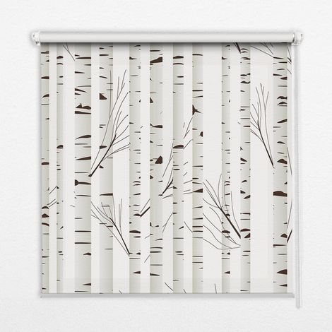 Store Enrouleur Intérieur pour Fenêtre - Store Tamisant - Store Enrouleur qui Laisse Passer la Lumière - Store Brise-Vue - Store - Store pour Intérieur - (100 cm x 140 cm) - bouleaux (1/5)