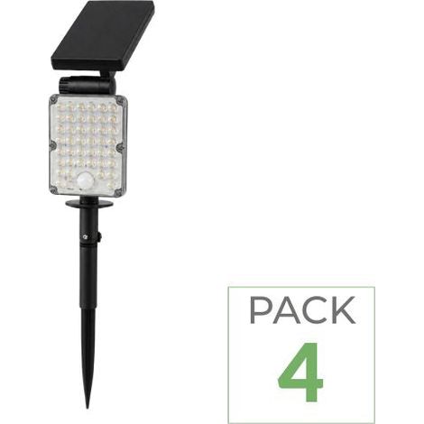 Pack de 4 - Spot LED Extérieur 3-CCT à Piquer IP65 Solaire 8W 11