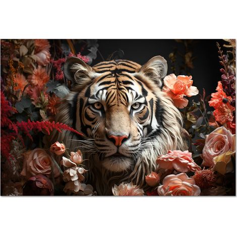CRÉDENCE DE CUISINE Tigre - Animal - Nature - Floral - Botanique 90x60 (1/5)
