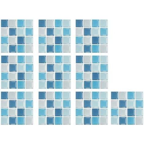Mosaique Autocollants de carreaux de céramique, 10 pièces, autocollants muraux auto-adhésifs imperméables for salle de bains, carreaux de verre mosaïque, DIY bricolage Mosaique Loisir Creatif (1/5)