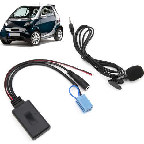 Accessoires auto : câble audio AUX, adaptateur microphone Bluetooth 5.0 pour Smart Fortwo 450 (n° 34) (1/5)