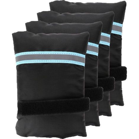 Set of 4 reusable, frost-resistant and insulated outdoor tap covers with reflective strips for cold weather (blue) (1/4)