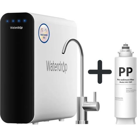 Waterdrop Système de filtration sous évier TSU à ultrafiltration 0,01 µm avec 1 filtre TSPP supplémentaire (1/5)