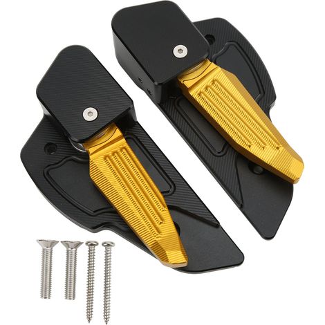 Paar klappbare Motorrad-Fußrasten aus Metall, passend für Vespa Primavera Sprint 125/150 (2017–2020), goldfarben (1/5)