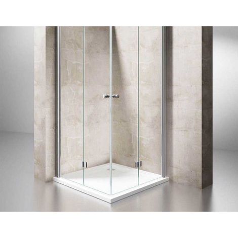 Durovin Bathrooms Frameless Bifolding Shower Door - Wide Entry Space - 6mm Tempered Glass 700 x 1900 mm(WxH) (1/5)