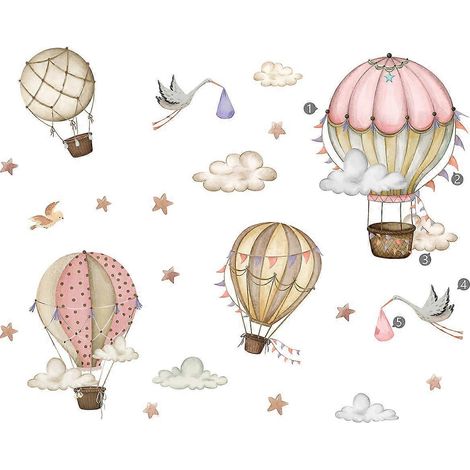 Flugzeug- und Tier-Wandtattoos zur Dekoration des Kinderzimmers