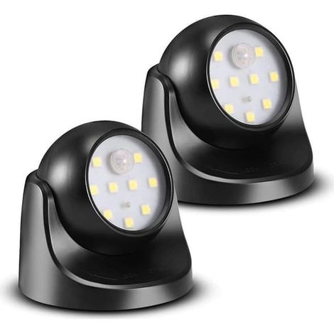 Projecteur LED, projecteur LED sans fil, 150 lumens, abat-jour amovible, rotation et inclinaison à 360 degrés, fonctionne sur piles (piles non incluses). (1/5)