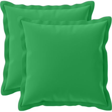 Lot de 2 coussins décoratifs HOUTEN - 30 × 30 cm - vert - polyester (1/5)