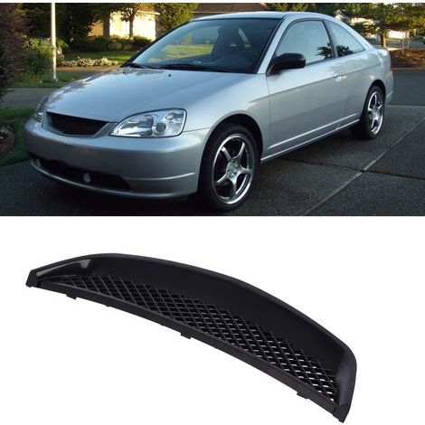 Parrilla delantera negra brillante para Honda Civic de 2/4 puertas 2001-2003 (1/5)