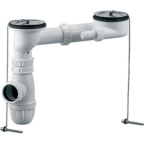 Bonde évier siphon NF Ø40 mm – Évacuation complète et conforme – Installation simple et rapide – PVC durable