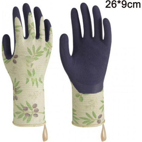 Gants de jardinage en bambou pour femmes et hommes. Gants de travail ultra-sensibles pour le jardinage, la pêche, les travaux de restauration et plus encore. (M, L)
