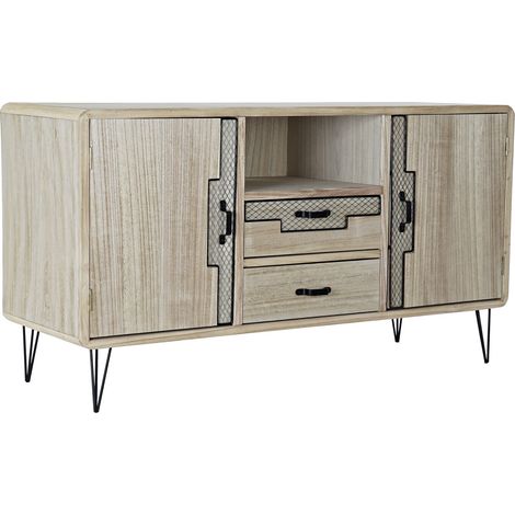 dkd-home-decor Credenza marron gris noir 120x41x65 cm (1/5)