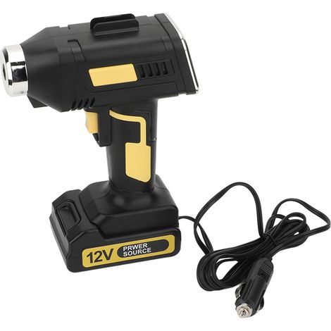 Compresseur d'air gonfleur pneus avec câble USB, buse d'air gonflage rapide LED pour voiture (1/5)
