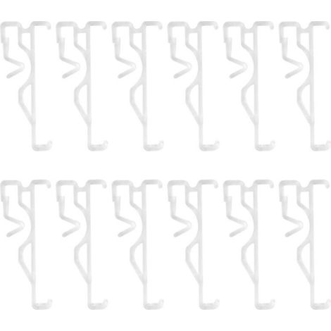 Clips De Cantonnière En Plastique Transparent Pour Stores Horizontaux Dissimulés Lot De 12 Pièces